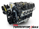 GM LS Compatible 427 c.i. Pro Series Engine - 605 Horsepower - Deluxe Dressed - Black Pulley Kit - Holley Terminator X EFI System