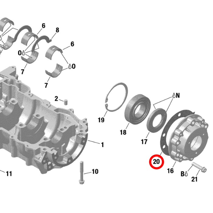 Joint de couvercle de palier de prise de force WSRD | Can-Am X3