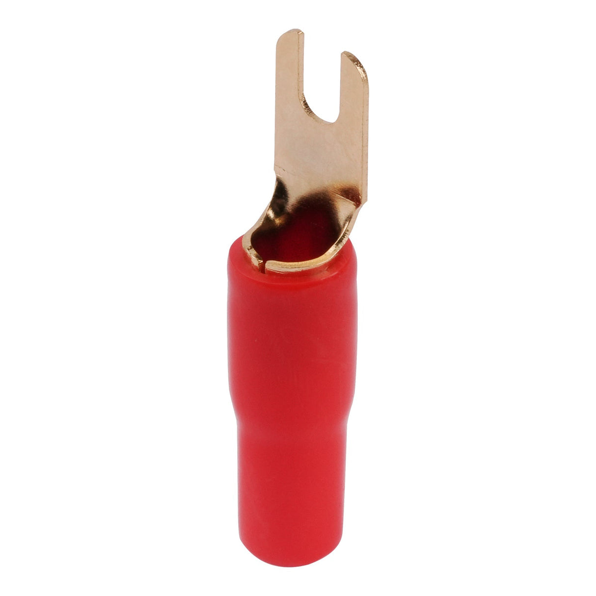 8AWG Gold Plated Spade Terminal, Red (PTSX-8RED) Audiopipe