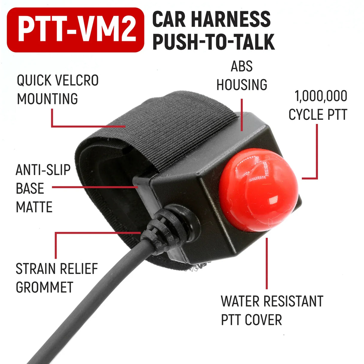 RUGGED Wired Driver Only Communication Kit with RDH16 Radio