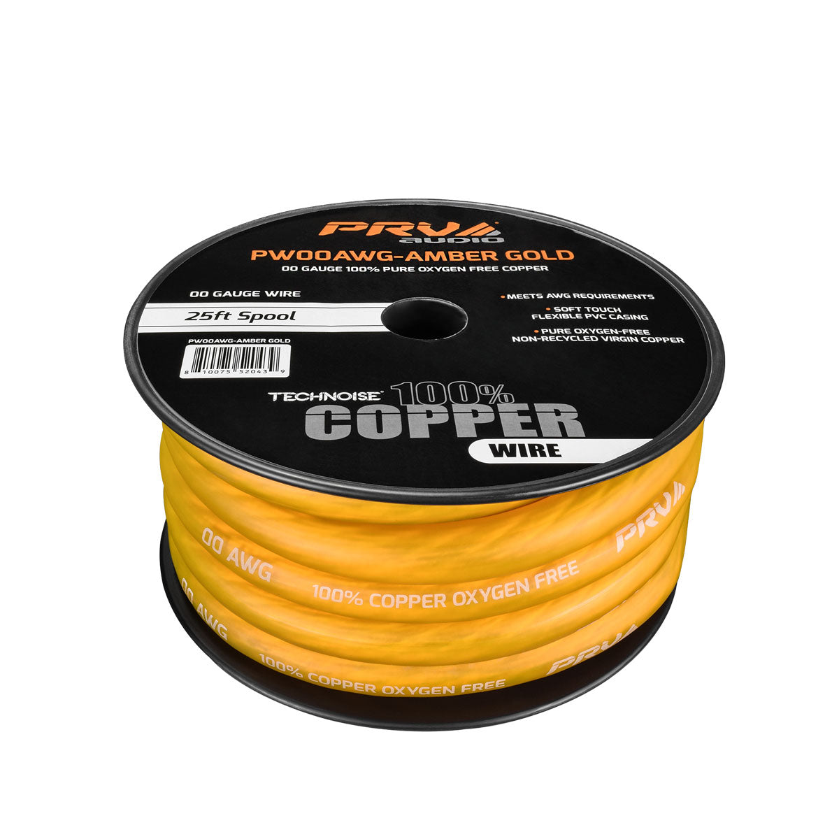 PRV PW00AWG-AMBER GOLD 25ft Roll PRV Audio