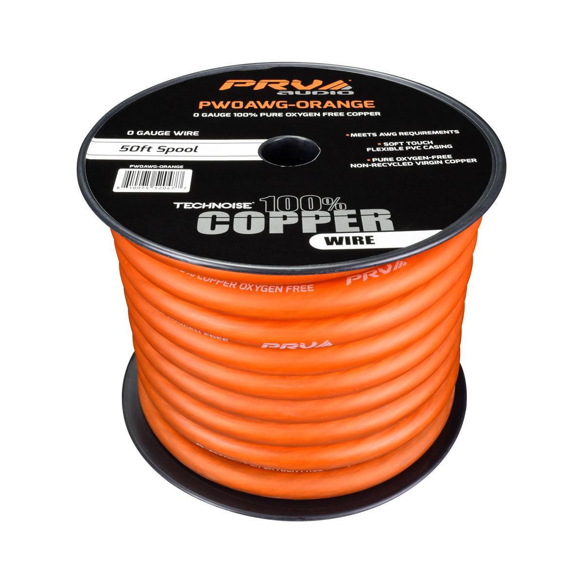 PW0AWG-ORANGE 50ft Roll PRV