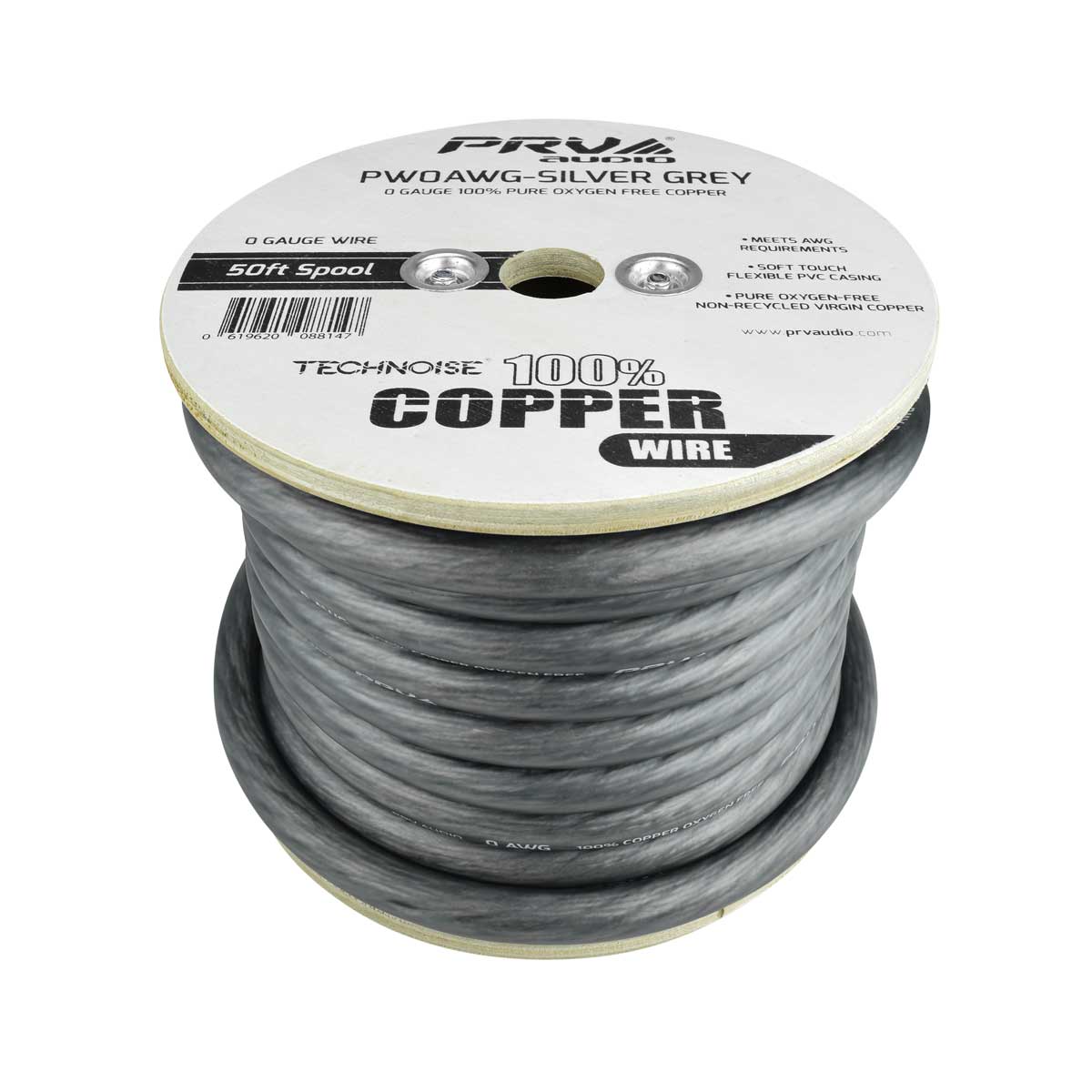 PRV AUDIO WIRE 50FT ROLL SILVER GREY