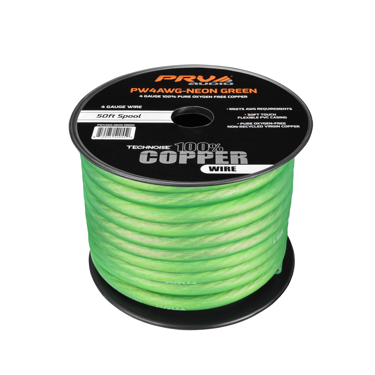 PW4AWG-NEON GREEN 50ft Roll PRV