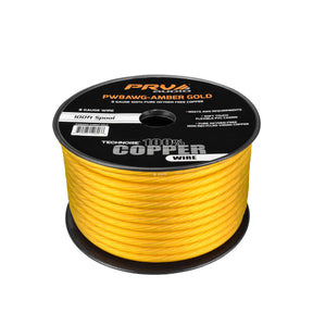 PRV PW8AWG-AMBER GOLD 100ft Roll PRV Audio