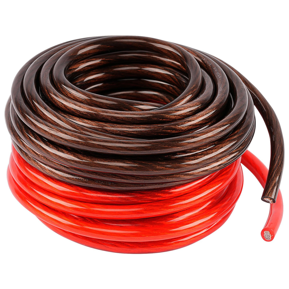 25Ft 4 Gauge Black and 25Ft 4 Gauge Red Primary Wire (PWK-4-25RB) Audiopipe