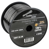 100Ft 4 Gauge Primary Wire (PWV-4CPR-100BLK) Audiopipe