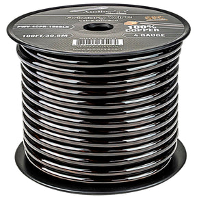 100Ft 4 Gauge Primary Wire (PWV-4CPR-100BLK) Audiopipe