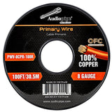 100Ft 8 Gauge Primary Wire (PWV-8CPR-100R) Audiopipe