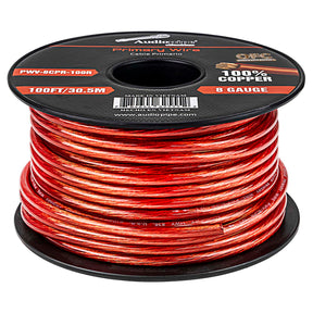 100Ft 8 Gauge Primary Wire (PWV-8CPR-100R) Audiopipe