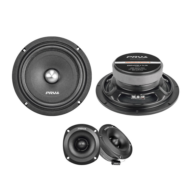 PRV Audio 8MR400B-4 SLIM Mid Range + TW350Ti-4 SLIM Bundle