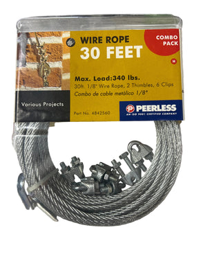 Peerless Wire Rope 30 Feet Peerless