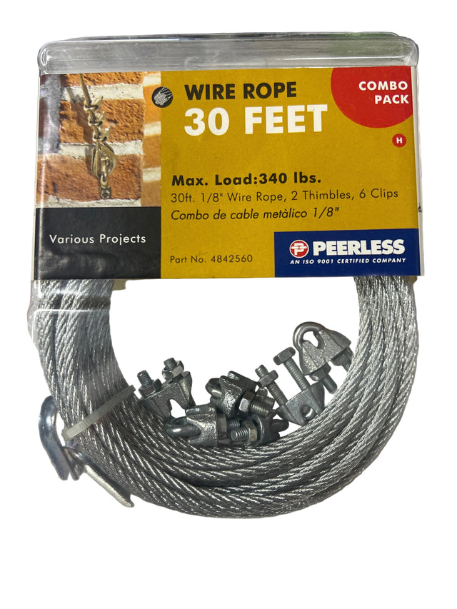Peerless Wire Rope 30 Feet Peerless
