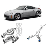 2003-2009 Nissan 350Z 3.5L Catback Exhaust w/ 4.5 Inches Dual Burnt Tips Flashark
