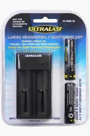 Ultralast Li-Ion Charger & Batteries Combo Kit TekShack