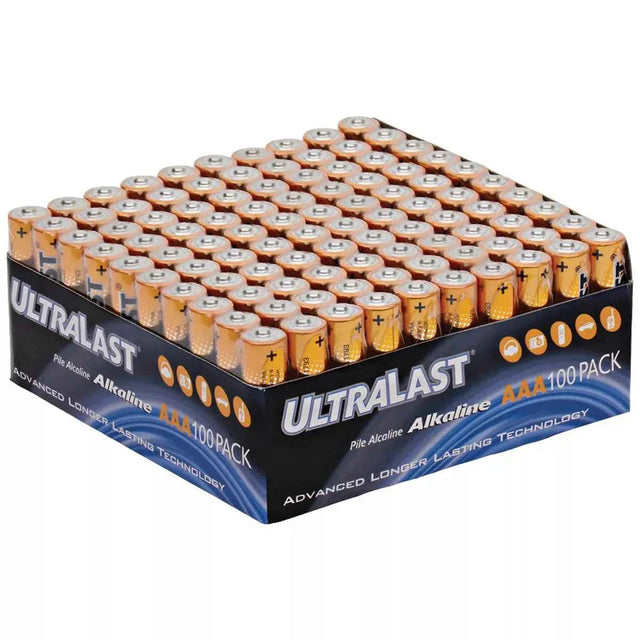 Ultralast ULA100AAAB Alkaline AAA Batteries, 100 Count UltraLast