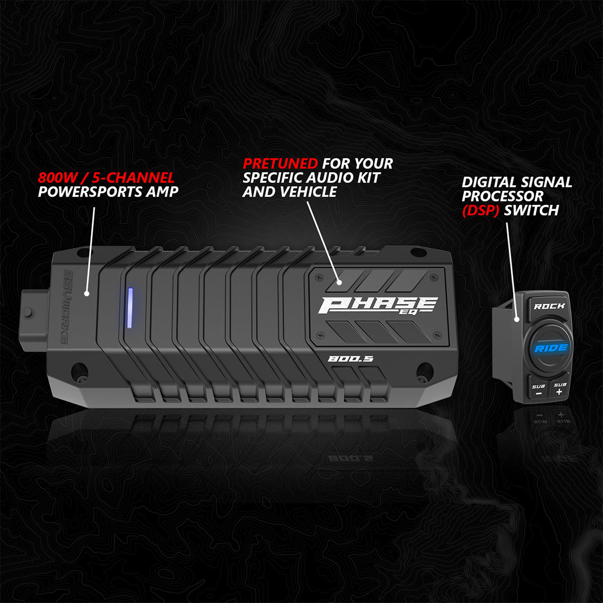 2017-2026 Can-Am® X3, Phase-4 A-Spec 5-Speaker 800watt System w/JVC