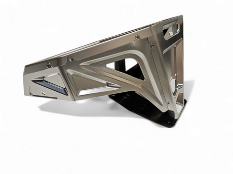 2022-2026 Polaris RZR Pro R, Pro S, Turbo R Machined Billet Front Winch Bumper (Clear Anodize) www.elektricoffroad.com