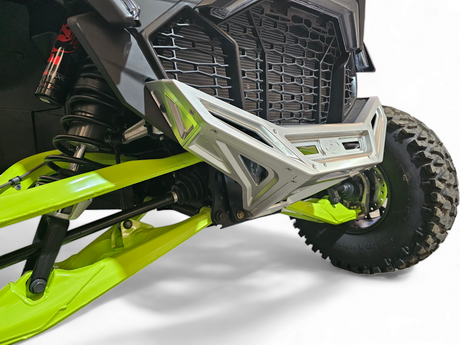 2022-2026 Polaris RZR Pro R, Pro S, Turbo R Machined Billet Front Winch Bumper (Clear Anodize) www.elektricoffroad.com