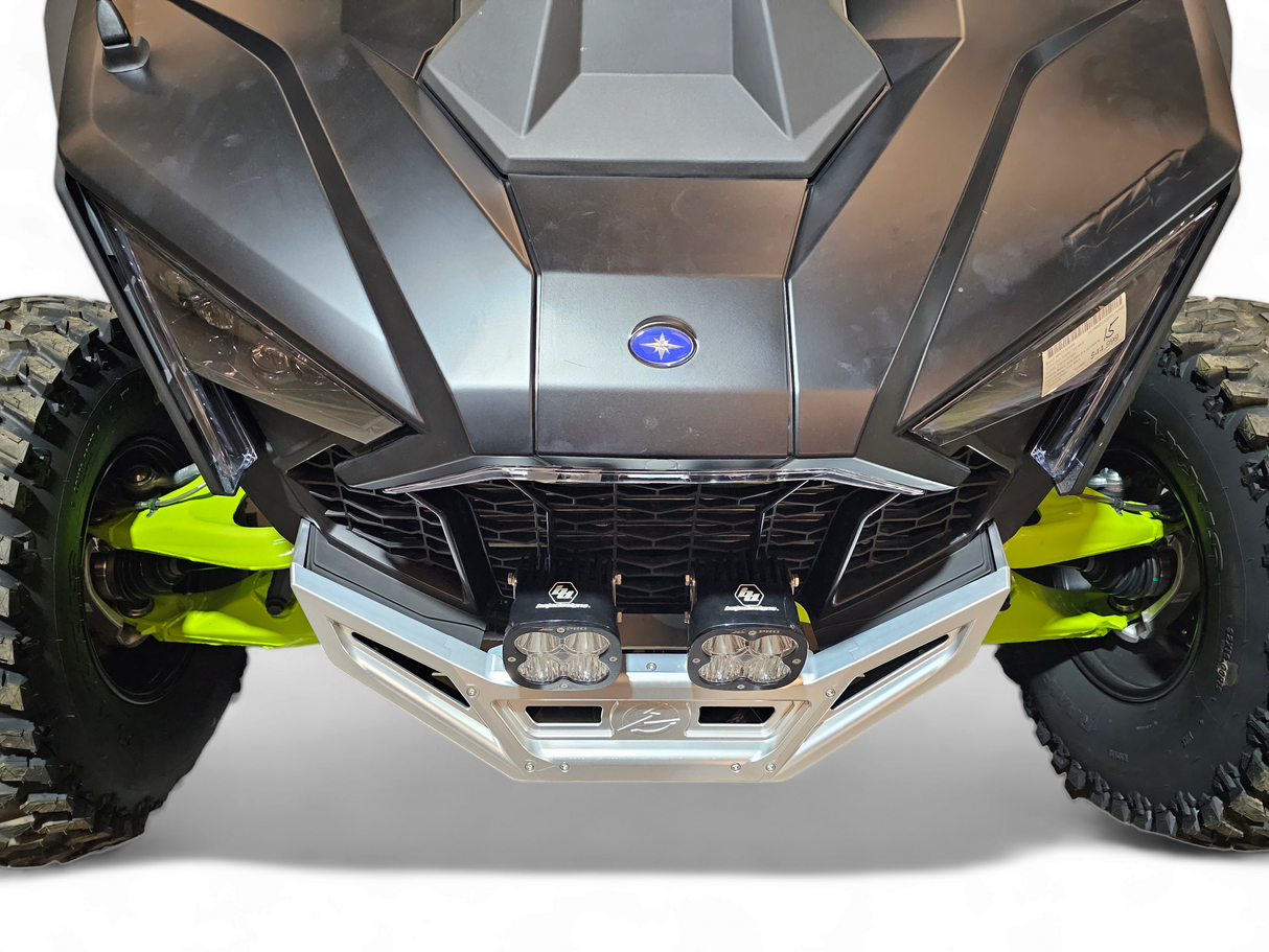 2022-2026 Polaris RZR Pro R, Pro S, Turbo R Machined Billet Front Winch Bumper (Clear Anodize) www.elektricoffroad.com