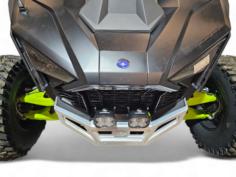 2022-2026 Polaris RZR Pro R, Pro S, Turbo R Machined Billet Front Winch Bumper (Clear Anodize) www.elektricoffroad.com