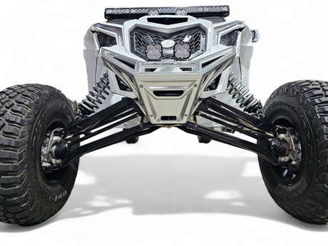 2017 to Current Can-Am X3 Maverick Machined Billet Front Winch Bumper (Clear Anodize) www.elektricoffroad.com