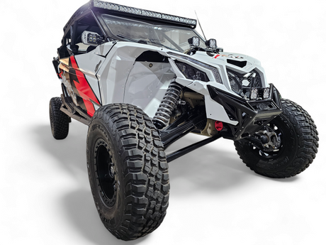 2017 to Current Can-Am X3 Maverick Machined Billet Front Winch Bumper (Black Anodize) www.elektricoffroad.com