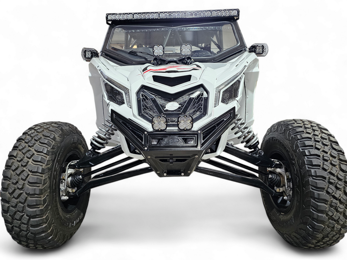 2017 to Current Can-Am X3 Maverick Machined Billet Front Winch Bumper (Black Anodize) www.elektricoffroad.com