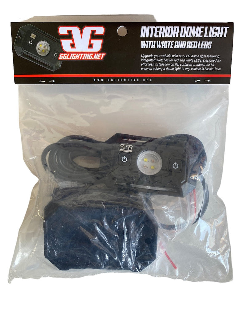 Interior Dome Light With White & Red LEDs by GG Lighting