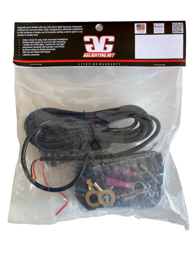 Interior Dome Light With White & Red LEDs by GG Lighting