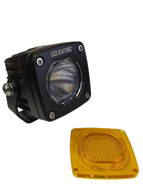 GP5 Single LED Pod Light Amber + Free Clear Lens by GG Lighting
