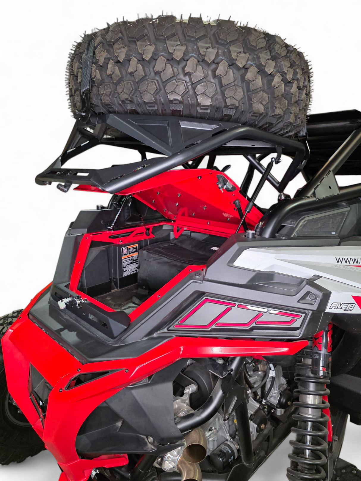 2020+ Polaris RZR Pro XP, 2022+ Pro R/Turbo R, 2025+ Pro R/Pro S Tire Rack www.elektricoffroad.com