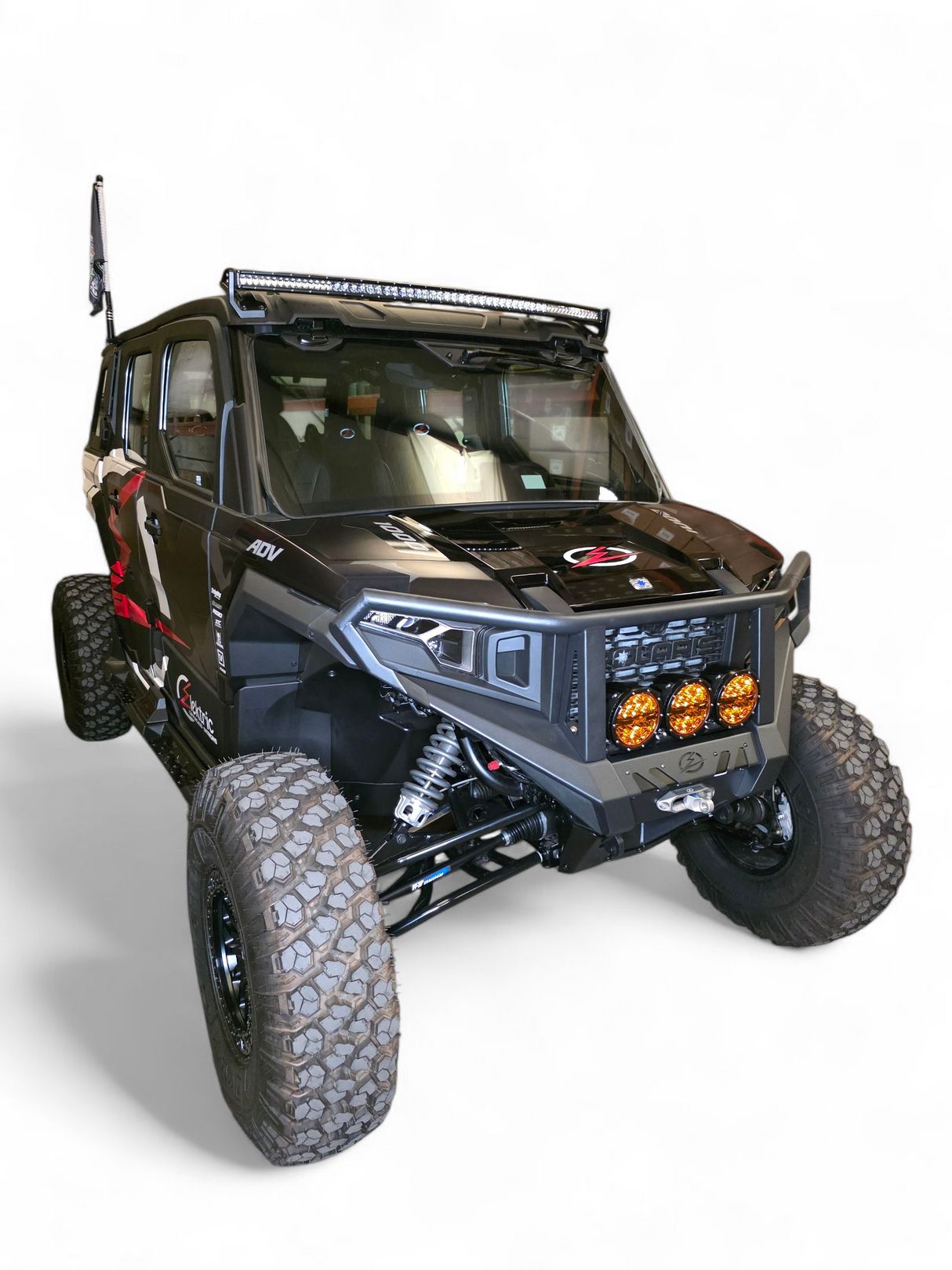 2024+ Polaris Xpedition HDX Front Winch Bumper with Brush Guard www.elektricoffroad.com