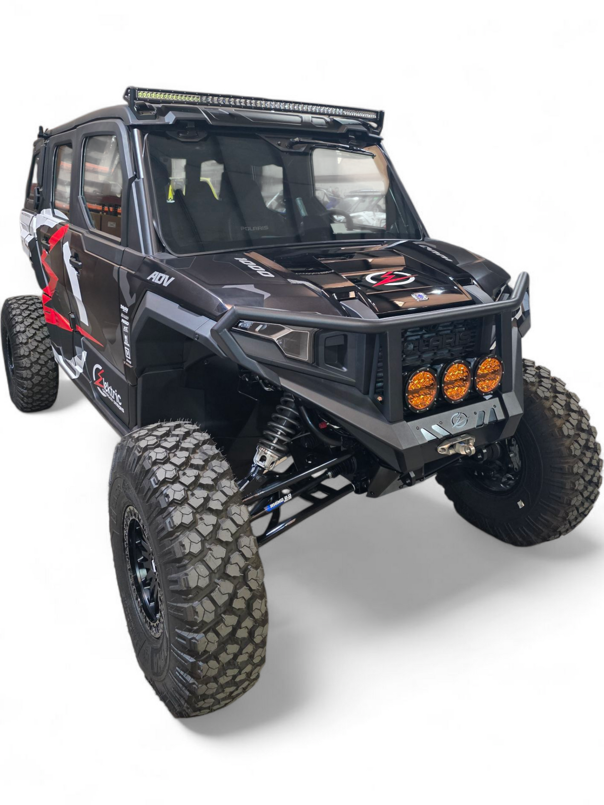 2024+ Polaris Xpedition HDX Front Winch Bumper with Brush Guard www.elektricoffroad.com
