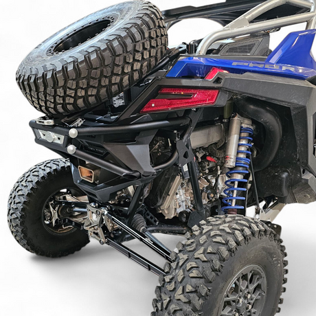 2022+ Polaris RZR Pro R Amp Rear Tire Rack Rear Bumper Combo www.elektricoffroad.com