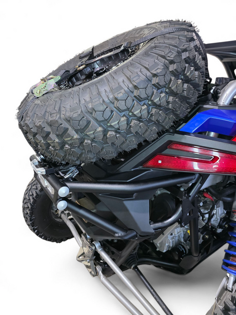 2022+ Polaris RZR Pro R Amp Rear Tire Rack Rear Bumper Combo www.elektricoffroad.com