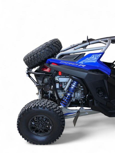 2022+ Polaris RZR Pro R Amp Rear Tire Rack Rear Bumper Combo www.elektricoffroad.com