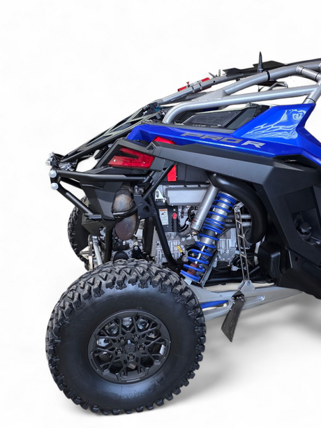 2022+ Polaris RZR Pro R Amp Rear Tire Rack Rear Bumper Combo www.elektricoffroad.com