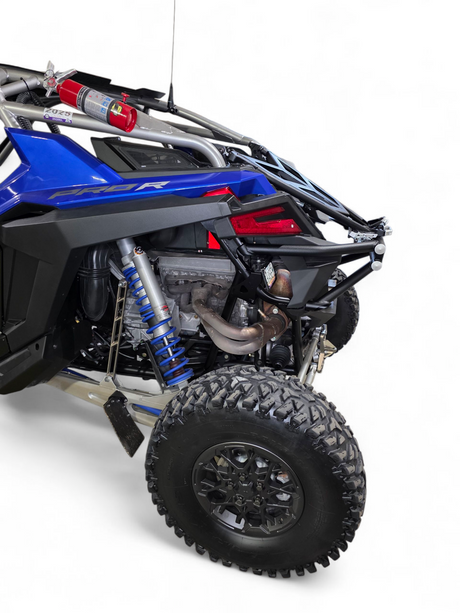 2022+ Polaris RZR Pro R Amp Rear Tire Rack Rear Bumper Combo www.elektricoffroad.com