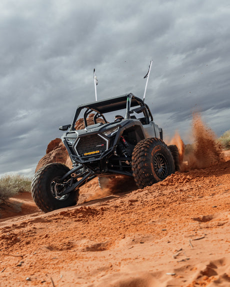 2022-2026 Polaris RZR Pro R, Pro S, Turbo R Machined Billet Front Winch Bumper (Black Anodize) www.elektricoffroad.com