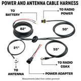 GMRS Mobile Radio Kit for Jeep Wrangler JL and Gladiator JT
