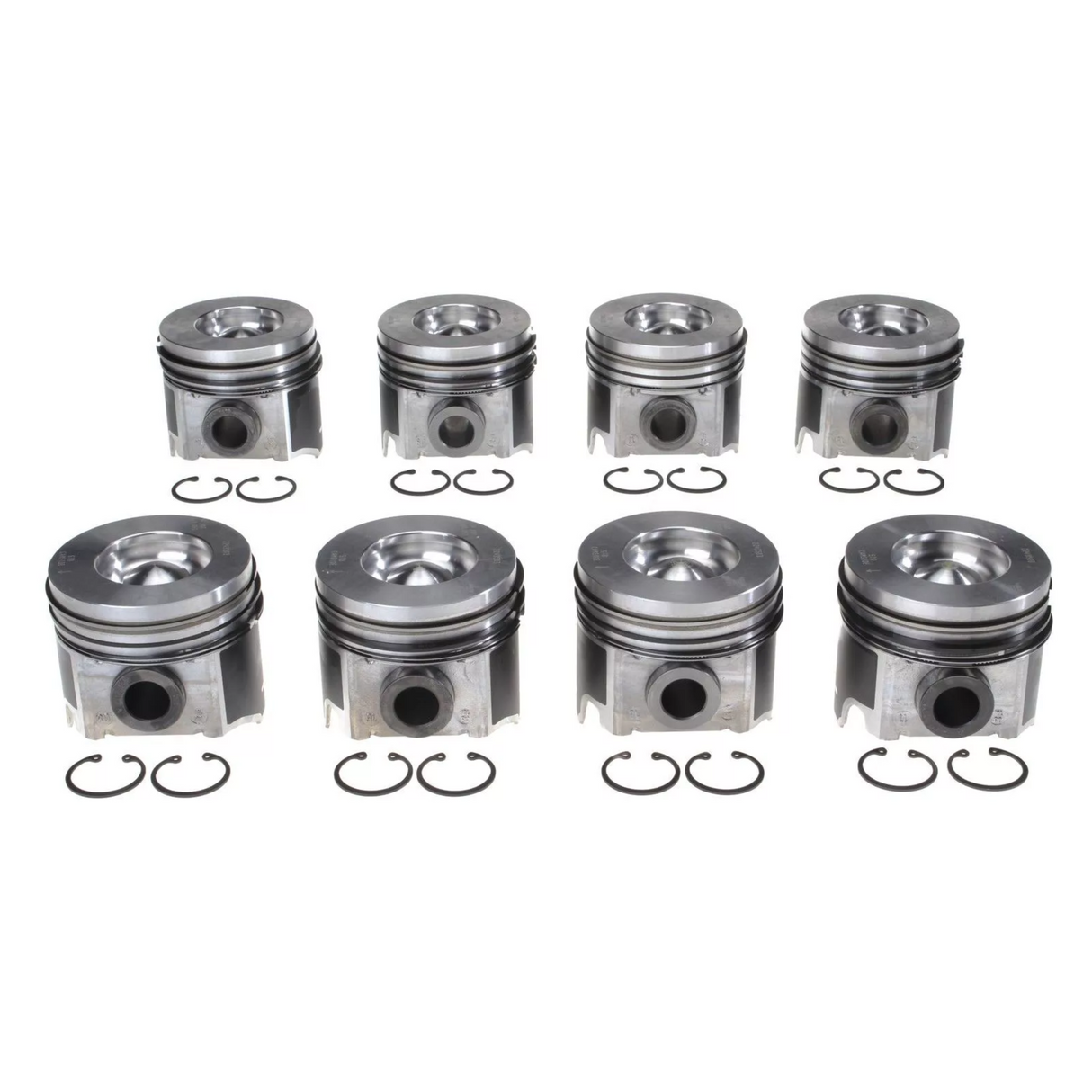2003-2007 Powerstroke 6.0L Mahle Set of 8 Pistons w/ Rings - .010 (224-3503WR.010)