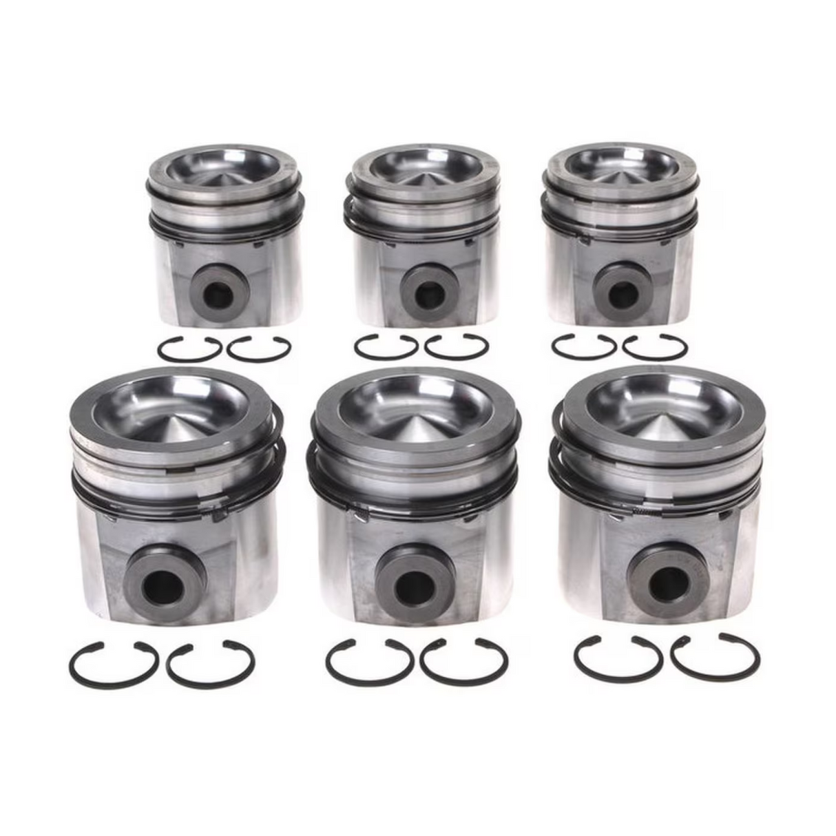 2007-2018 Cummins Mahle Set of 6 Pistons w/ Rings - .040 (224-3732WR.040)
