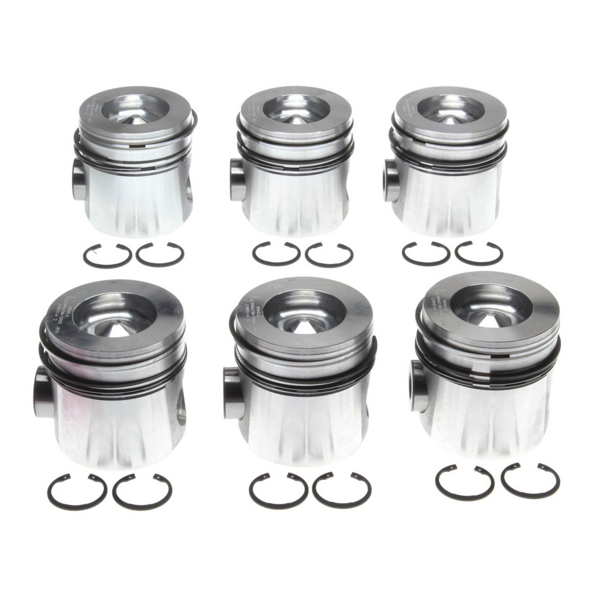 1998.5-2002 Cummins 5.9L Mahle Set of 6 Pistons w/ Rings - .020 (224-3355WR.020)