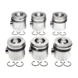 2001-2002 Cummins 5.9L Mahle Set of 6 Pistons w/ Rings - Standard (224-3354WR)