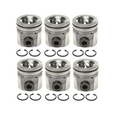 2003-2004 Cummins 5.9L Mahle Set of 6 Pistons w/ Rings - Standard (224-3672WR)