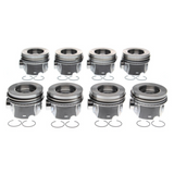 2011-2016 Duramax LML Mahle Set of 8 Pistons w/ Rings - .75MM - Reduced Compression (224-3985WR-0.75MM)