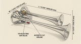 PsychoBlasters Chrome Air Horn HornBlasters