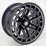 Empire Quest 14x7 | -25 Offset Gloss Black Milled Accents