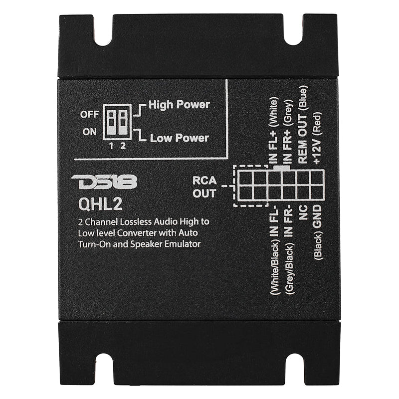 2-Channel Lossless Audio Line Output Converter with Auto Turn-On And Speaker Emulator